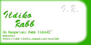 ildiko rabb business card